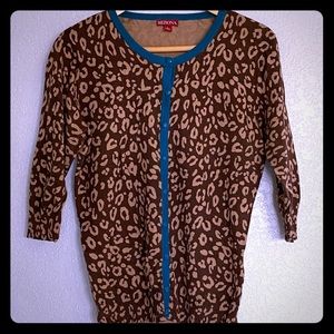 MERONA Women’s Large Leopard Print Cardigan